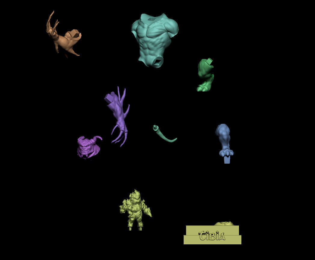 Demon tibia - fanart 3D print model_7