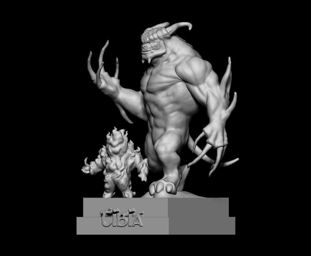 Demon tibia - fanart 3D print model_1