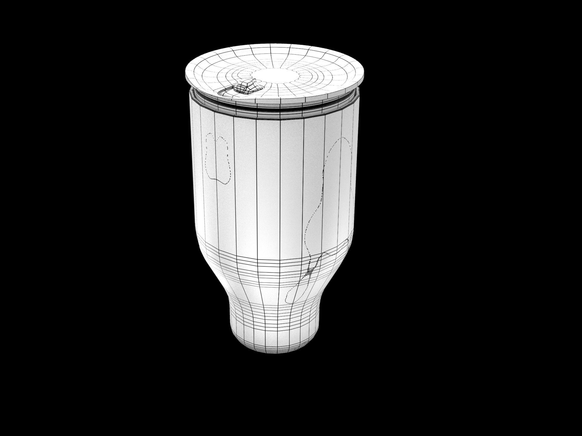 Thermal cup Low-poly 3D model_6