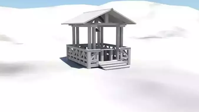 garden house Free low-poly 3D model