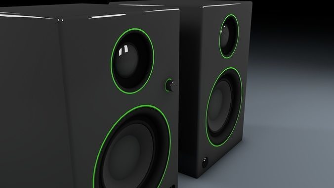 Refrence Monitors Low-poly 3D model