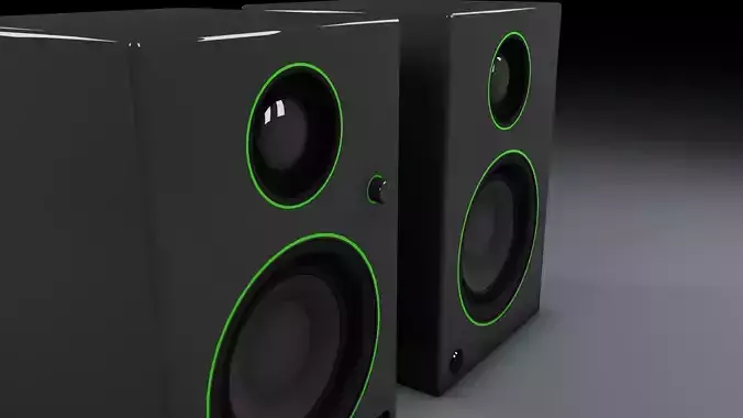 Refrence Monitors Low-poly 3D model