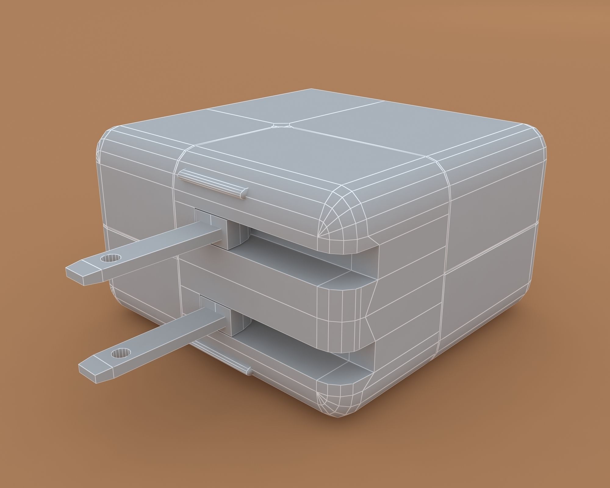 Power Supply Low-poly 3D model_9