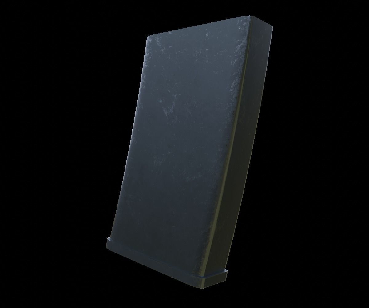 Sci-fi gun Low-poly 3D model_7