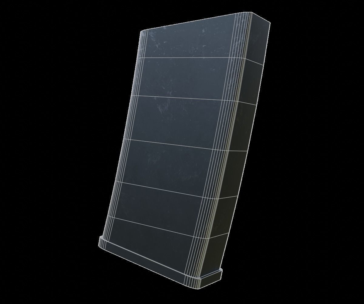 Sci-fi gun Low-poly 3D model_9