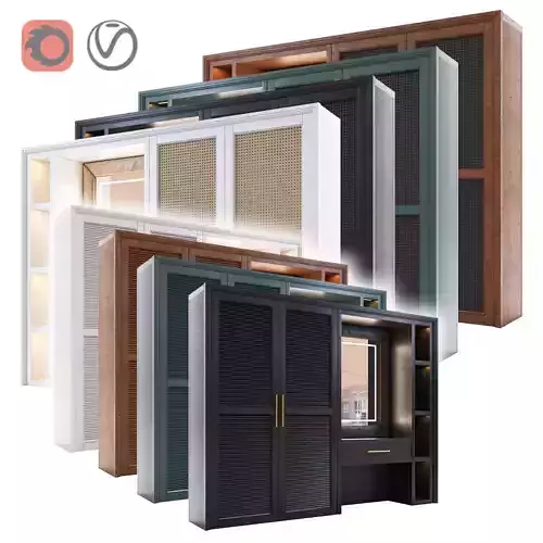 Wardrobe set01 3D model