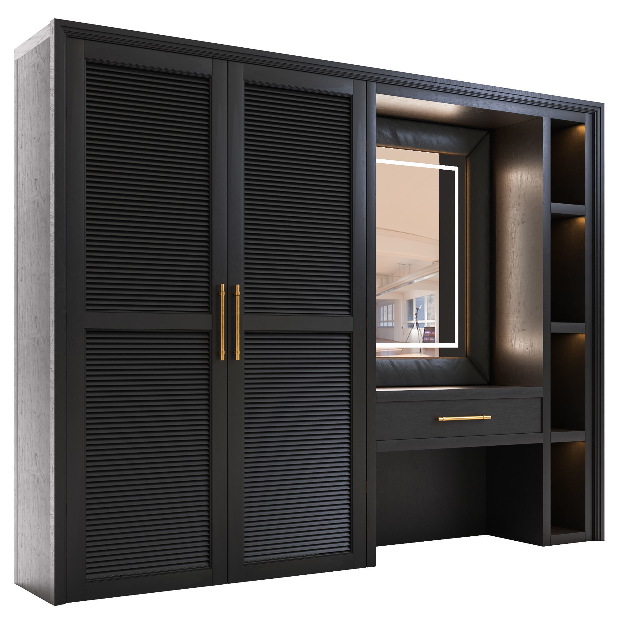 Wardrobe set01 3D model_1