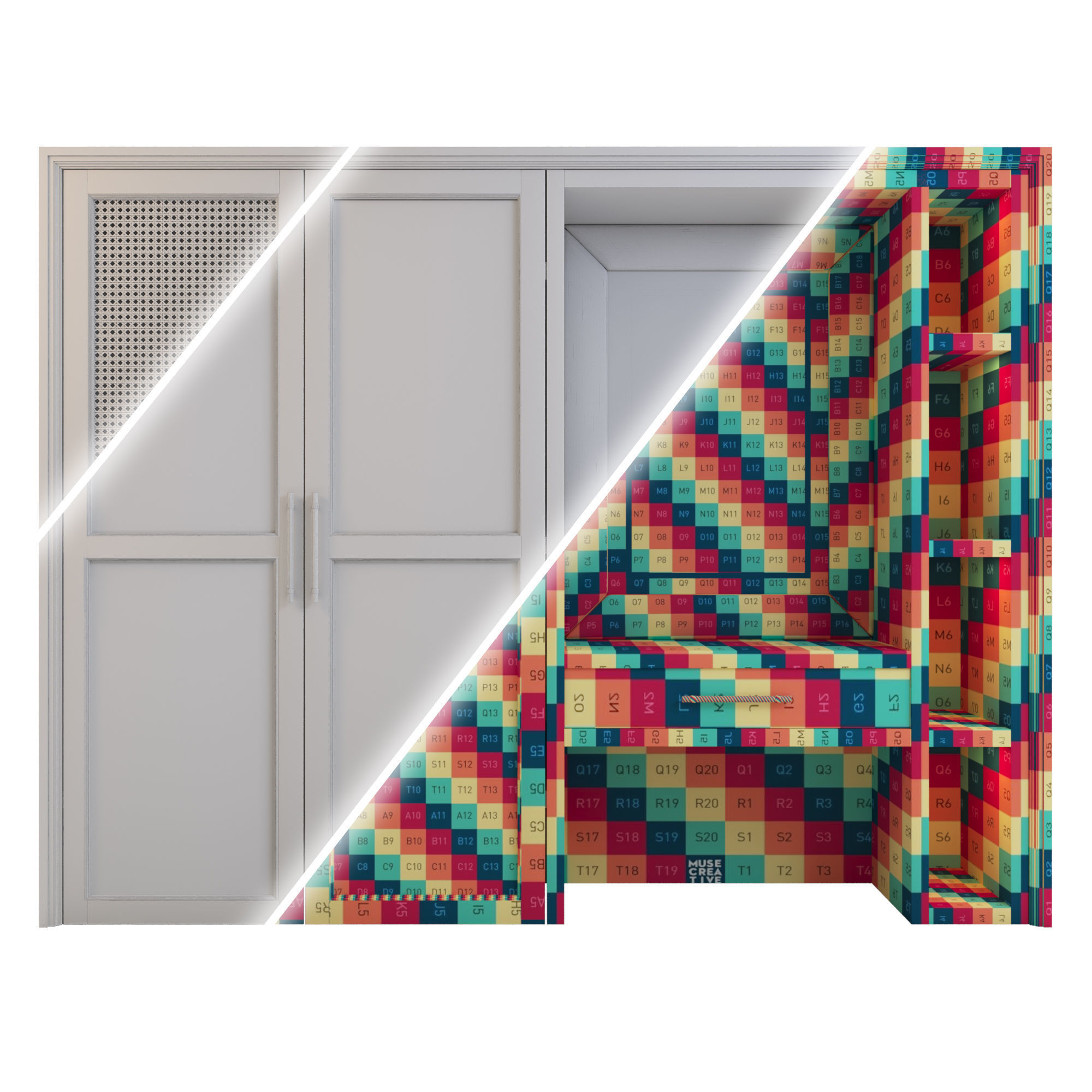 Wardrobe set01 3D model_4