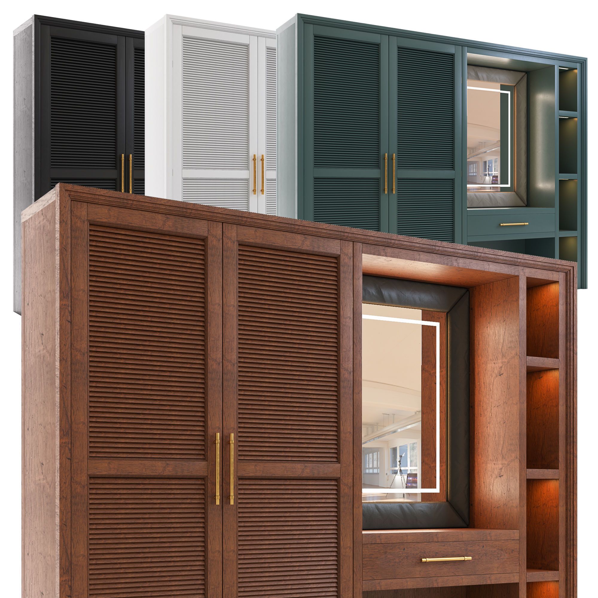 Wardrobe set01 3D model_2