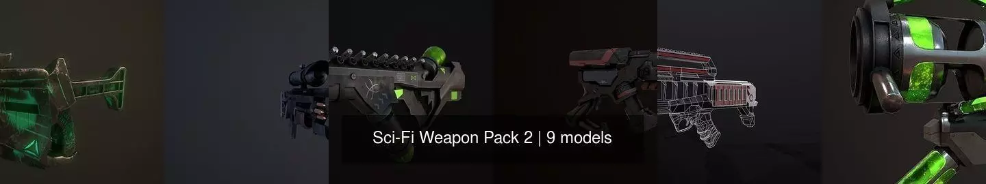 Sci-Fi Weapon Pack 2 3D Model Collection_0