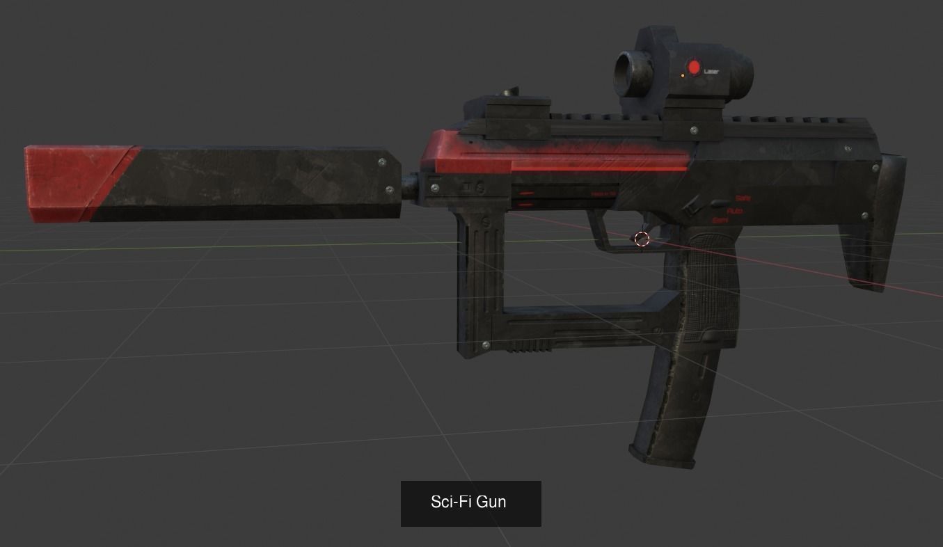 Sci-Fi Weapon Pack 2 3D Model Collection_29