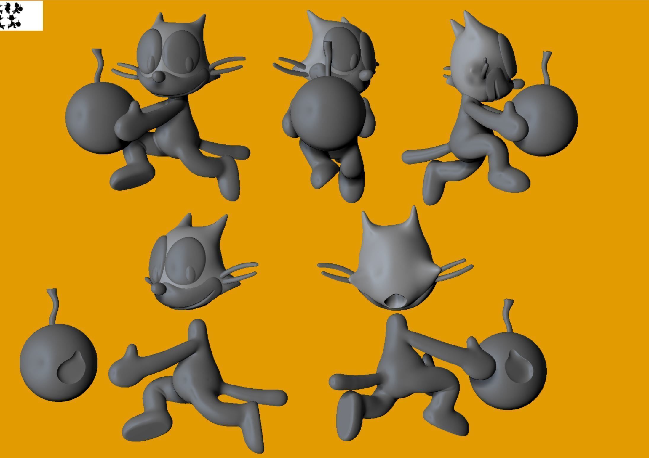 Felix The Cat Bomcat 3D print model_1