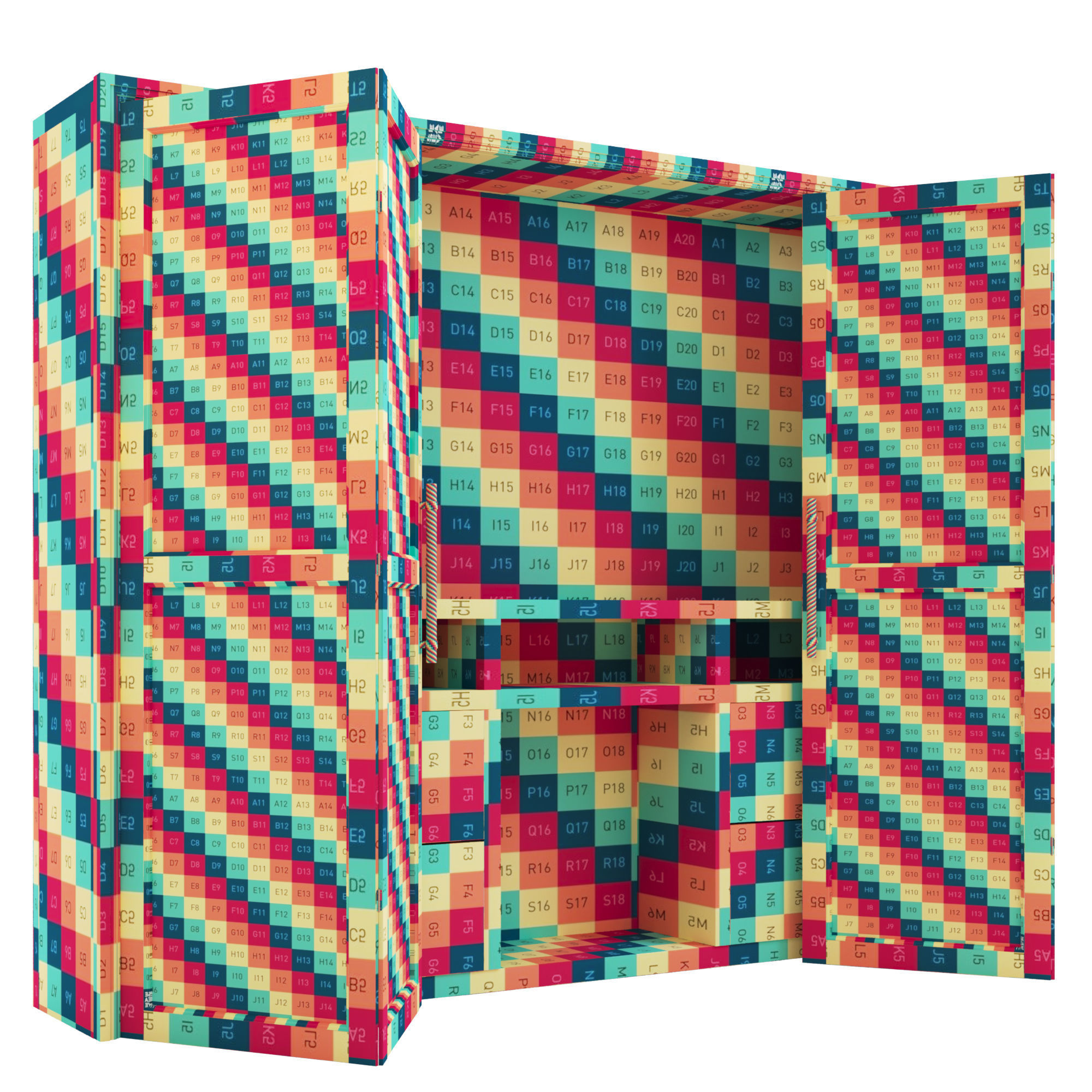 Wardrobe set02 3D model_2