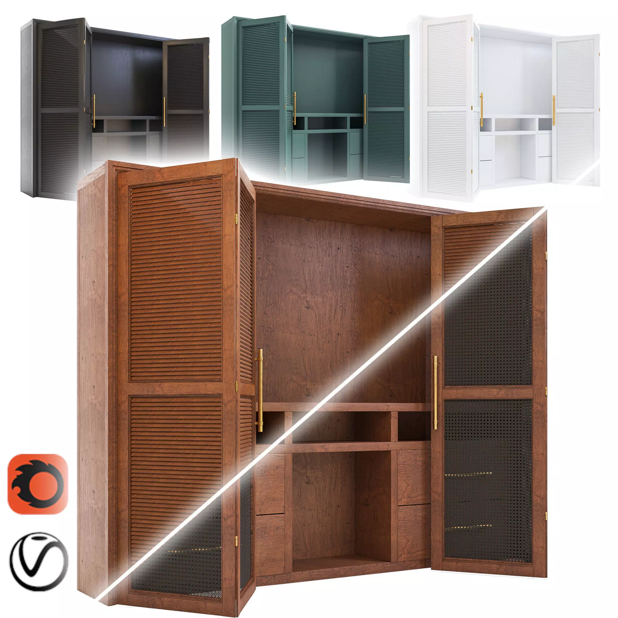 Wardrobe set02 3D model_0