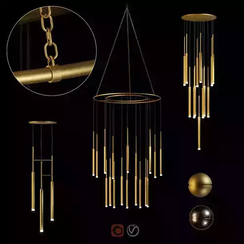 Grok lighting  Candle Chandelier 3D model