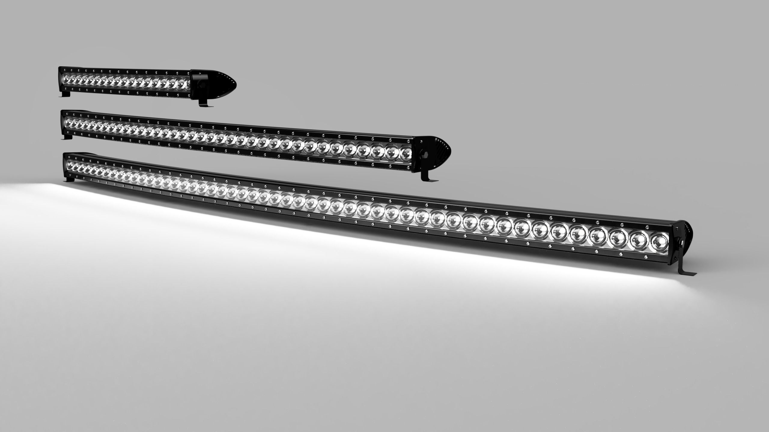 3 Curved light bars 3D model_3