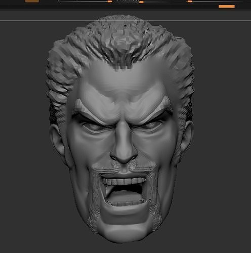Doctor Strange Head Open Mouth 3D print model