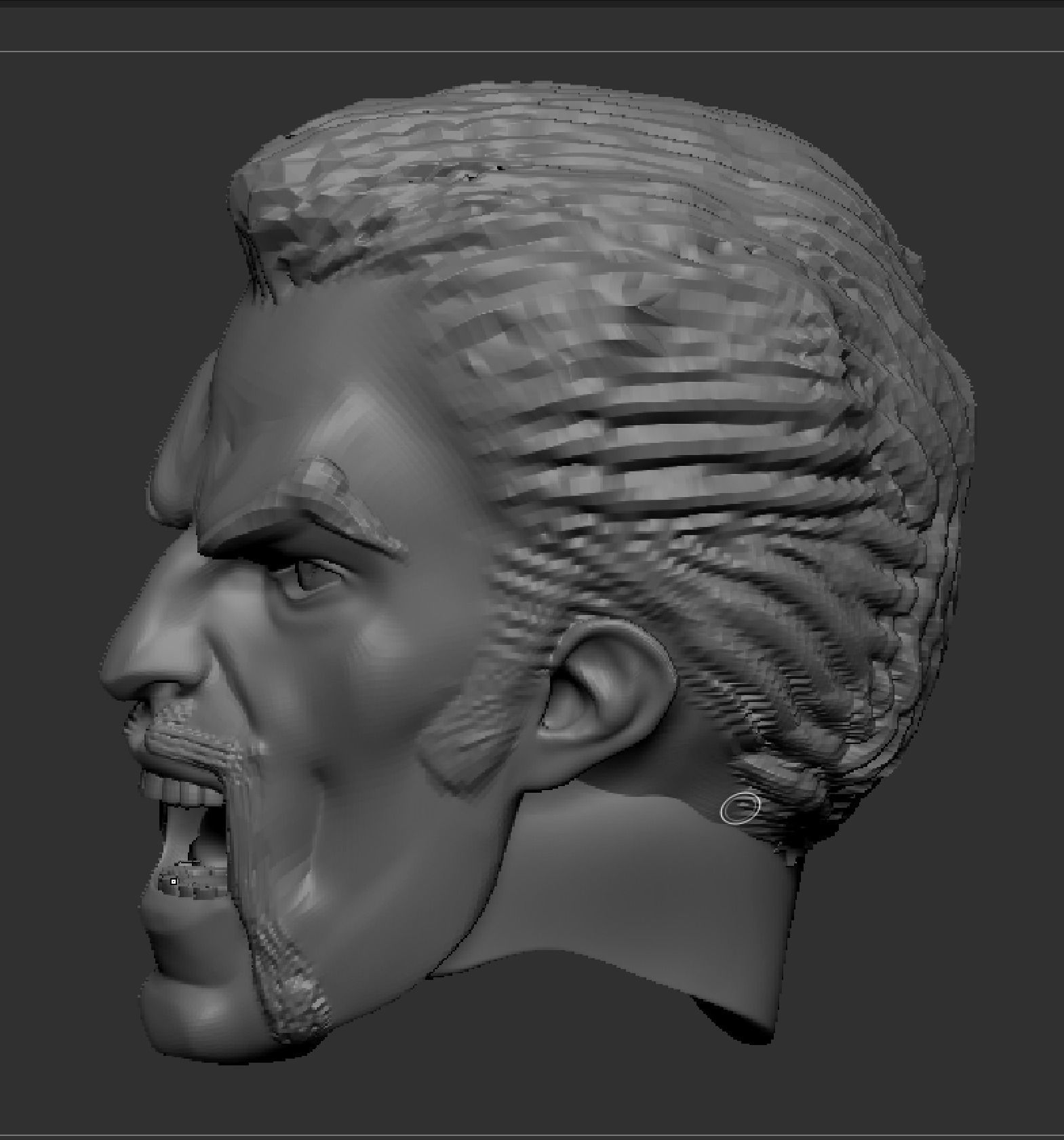 Doctor Strange Head Open Mouth 3D print model_1