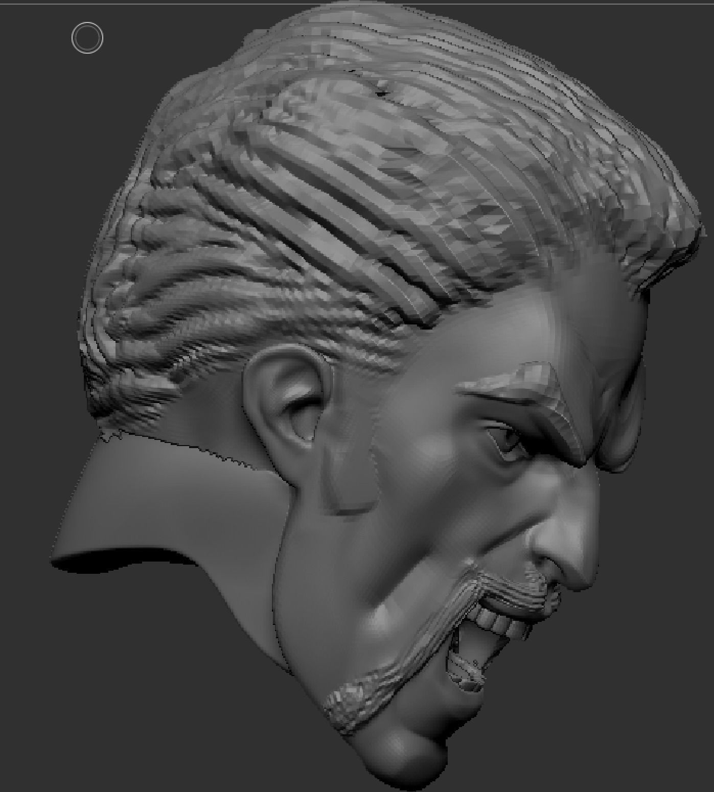 Doctor Strange Head Open Mouth 3D print model_2
