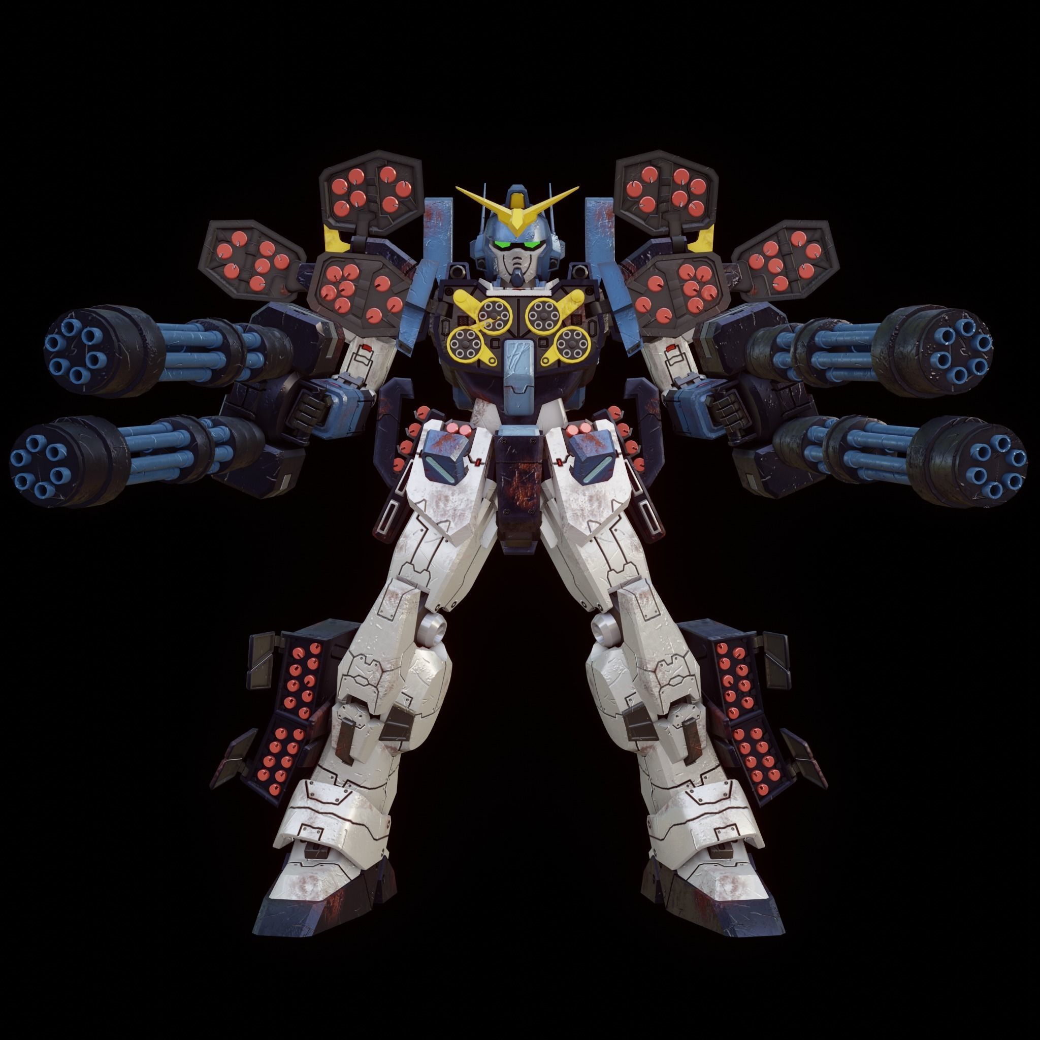 Gundam Heavyarms Custom Fanmade 3D model_4