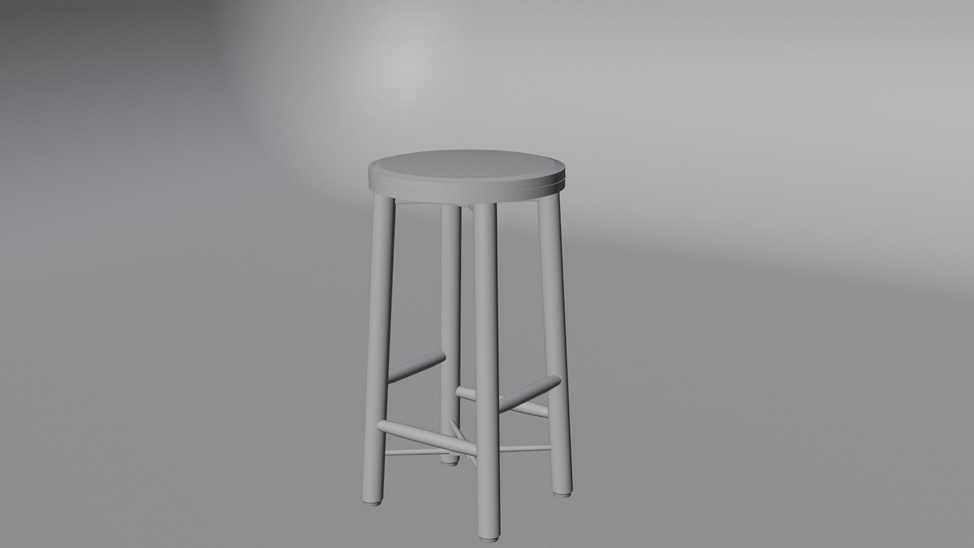 bar chair 3D model_9