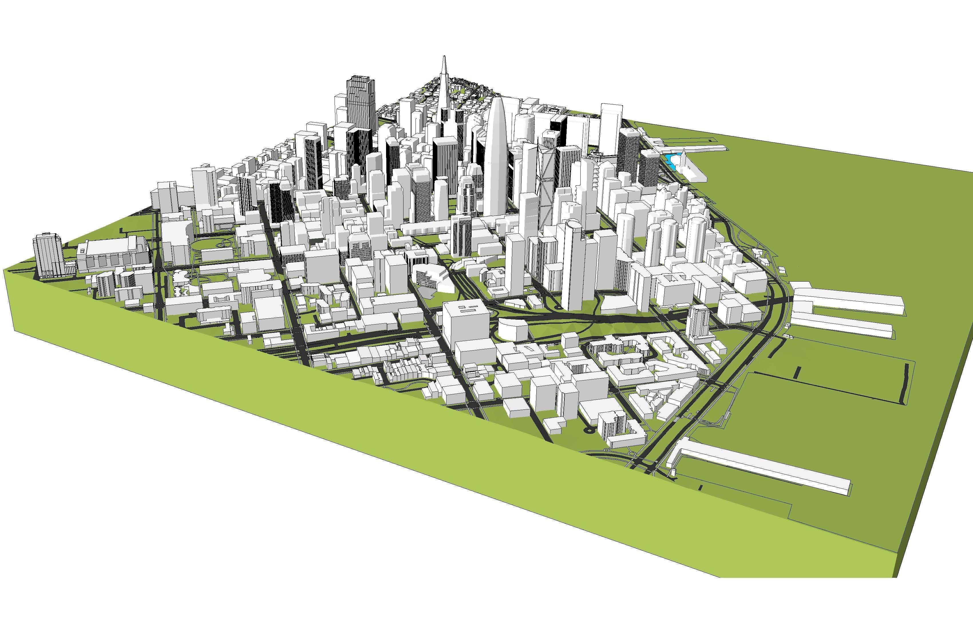 Downtown San Francisco 3D model_2