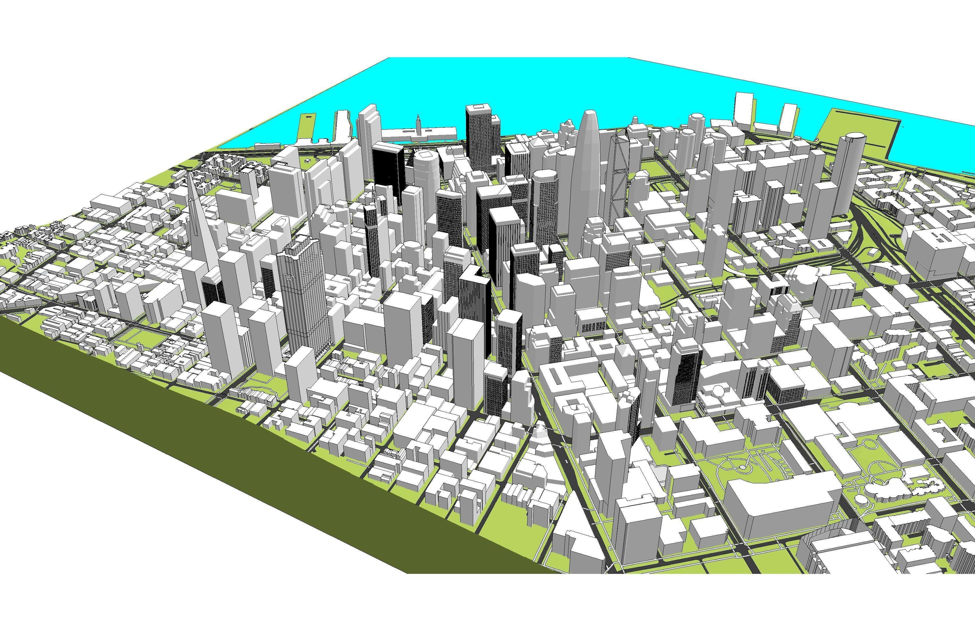 Downtown San Francisco 3D model_1