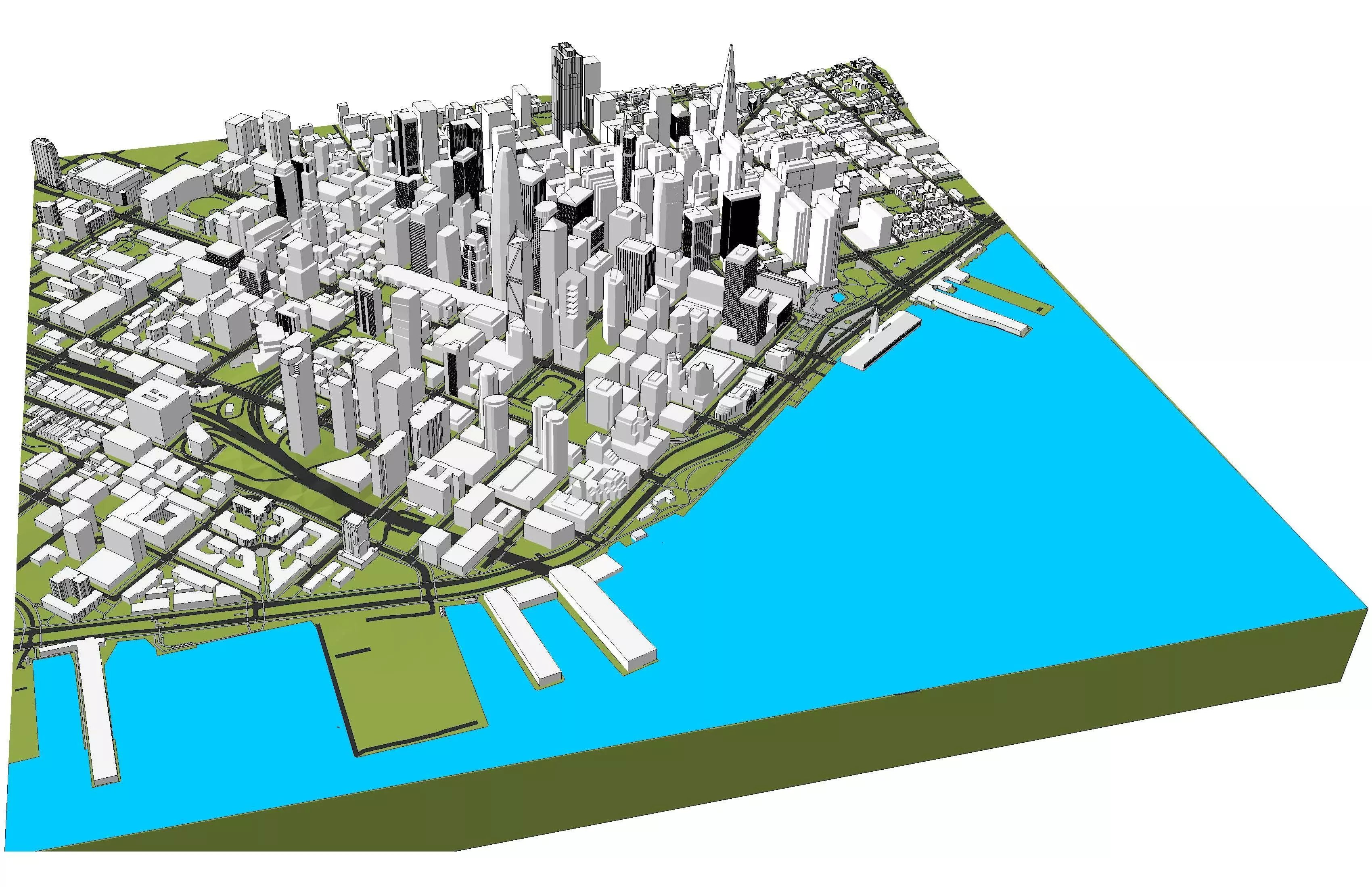 Downtown San Francisco 3D model_0