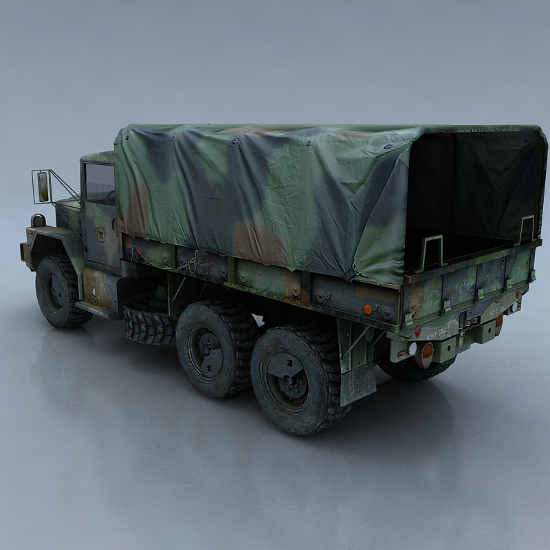 M35A3c military truck in camouflage Low-poly 3D model_1