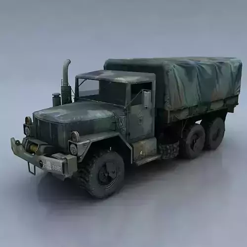 M35A3c military truck in camouflage Low-poly 3D model