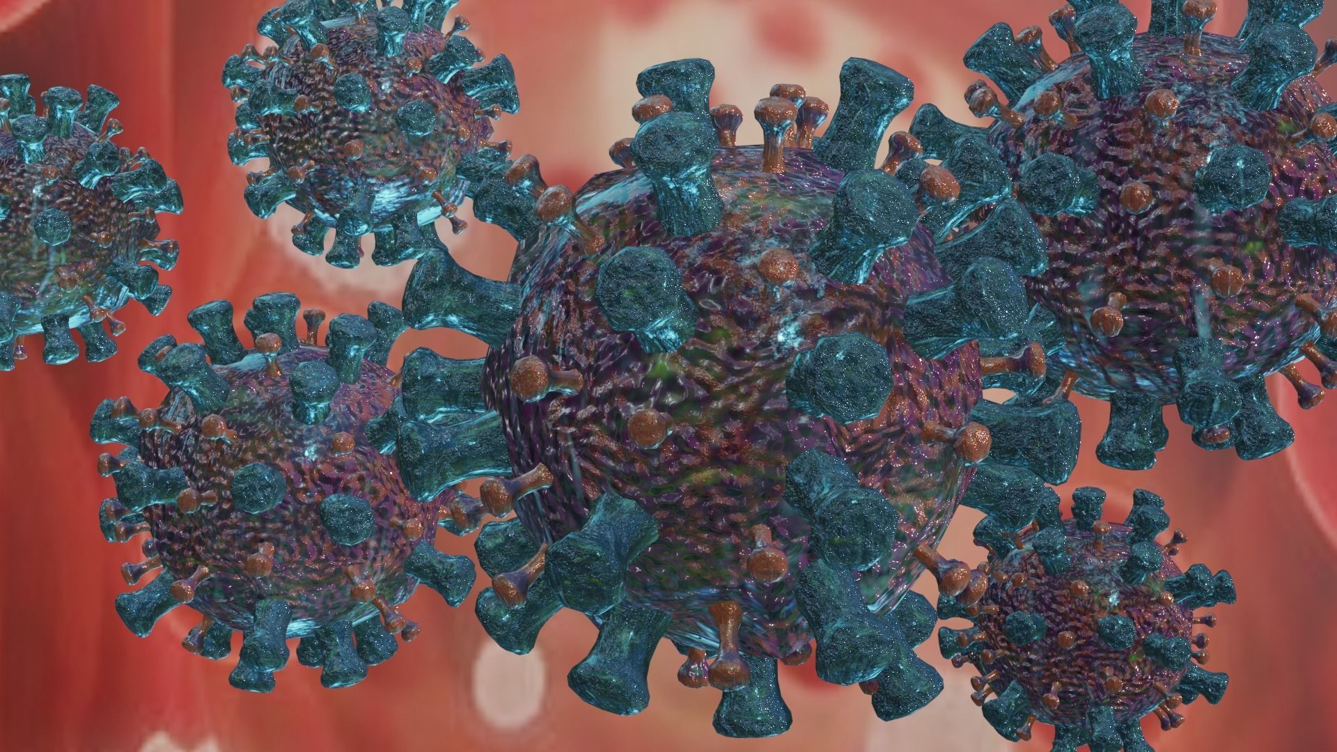 Influenza virus Low-poly 3D model_2