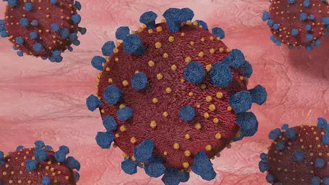 Coronavirus corona virus Low-poly 3D model
