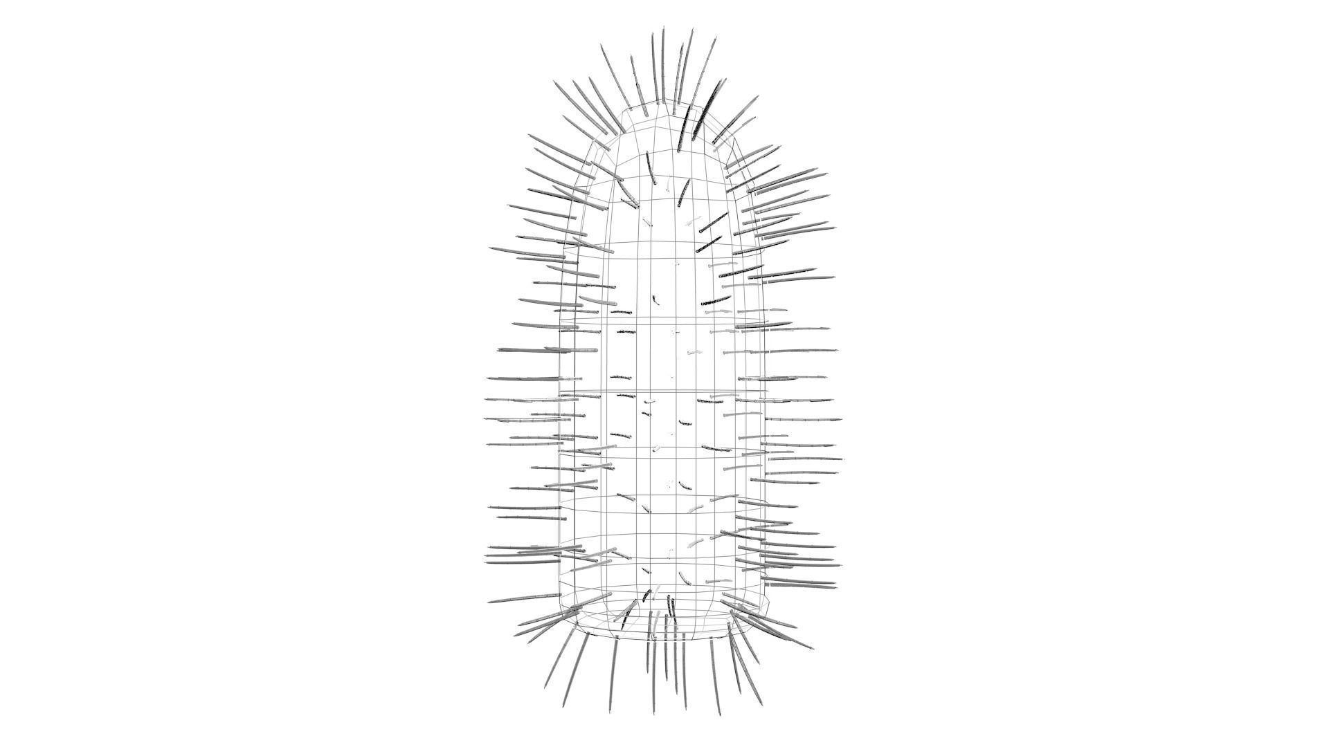 Rabies virus Low-poly 3D model_6