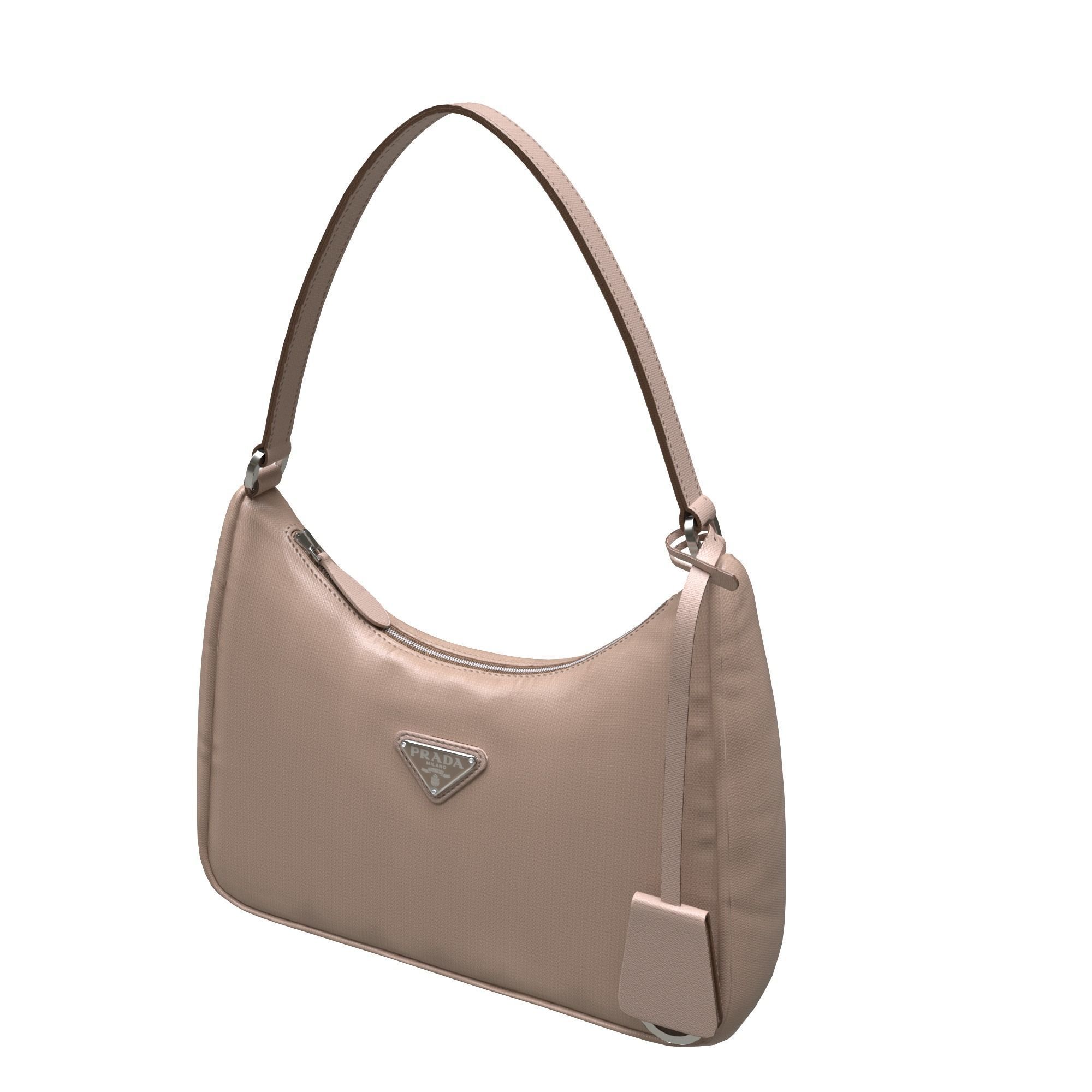 handbag prada shoulder bag Low-poly 3D model_1