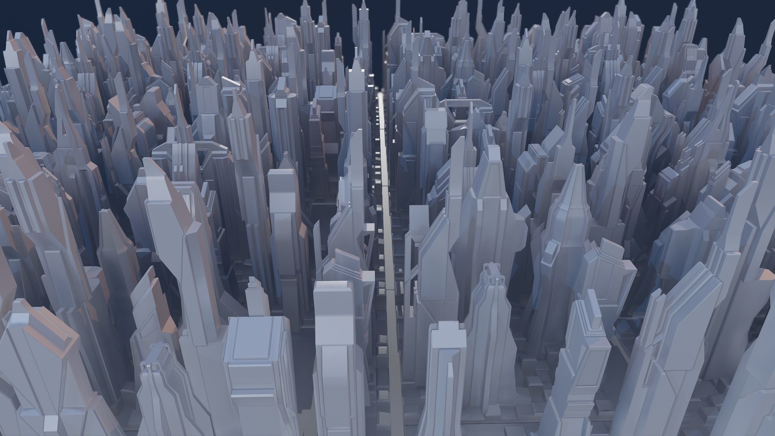 24 Sci-Fi Buildings  Low-poly 3D model_13