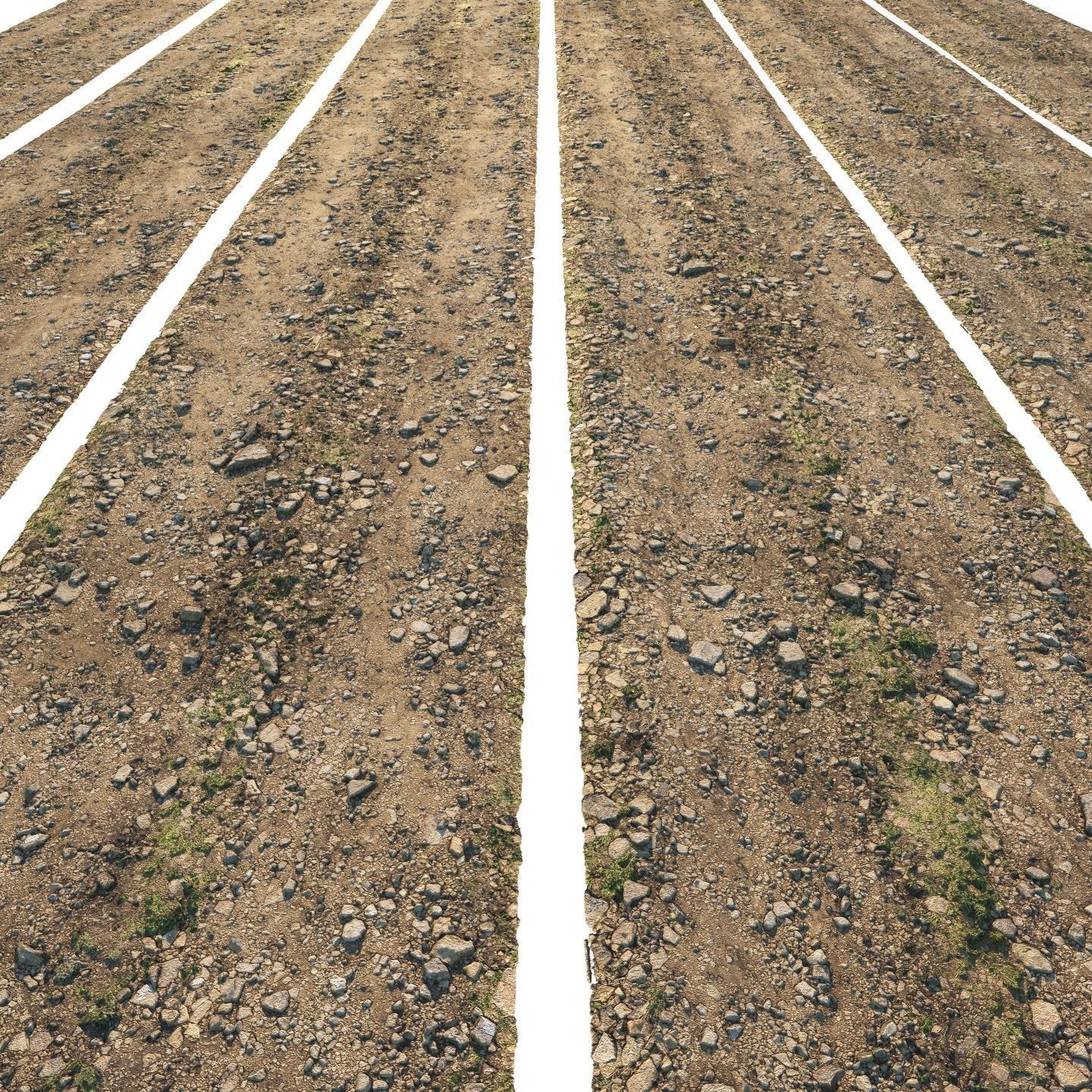 Rocky narrow road material Low-poly 3D model_2