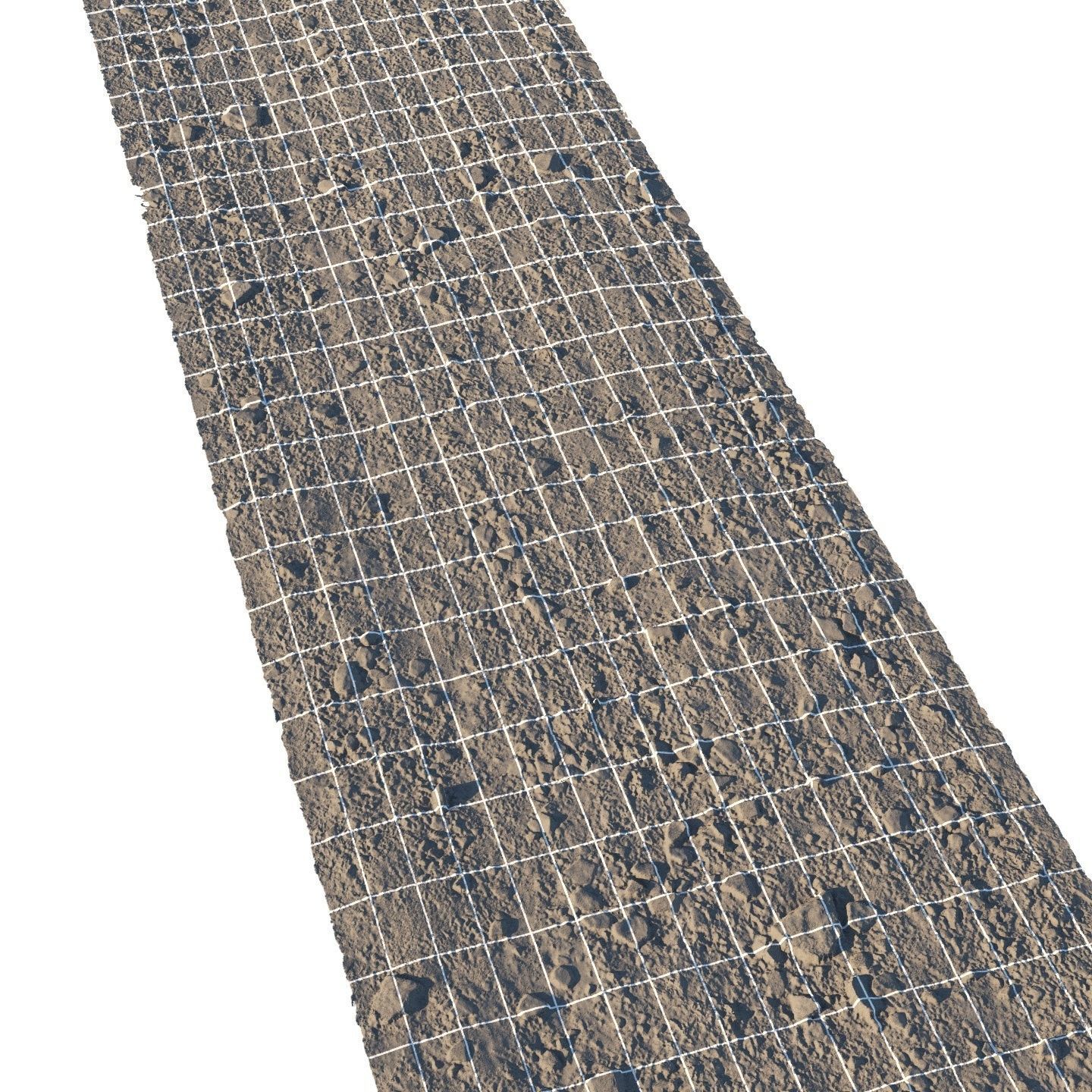Rocky narrow road material Low-poly 3D model_5