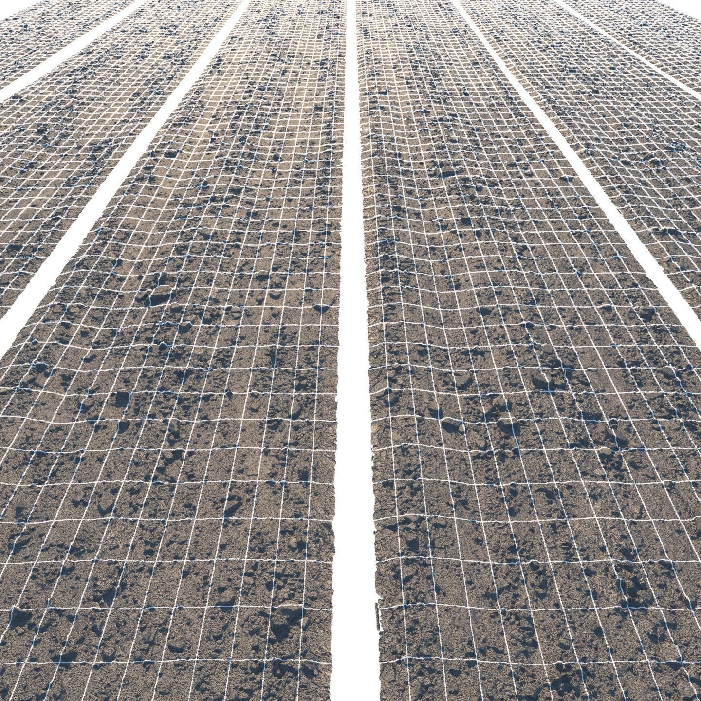 Rocky narrow road material Low-poly 3D model_9