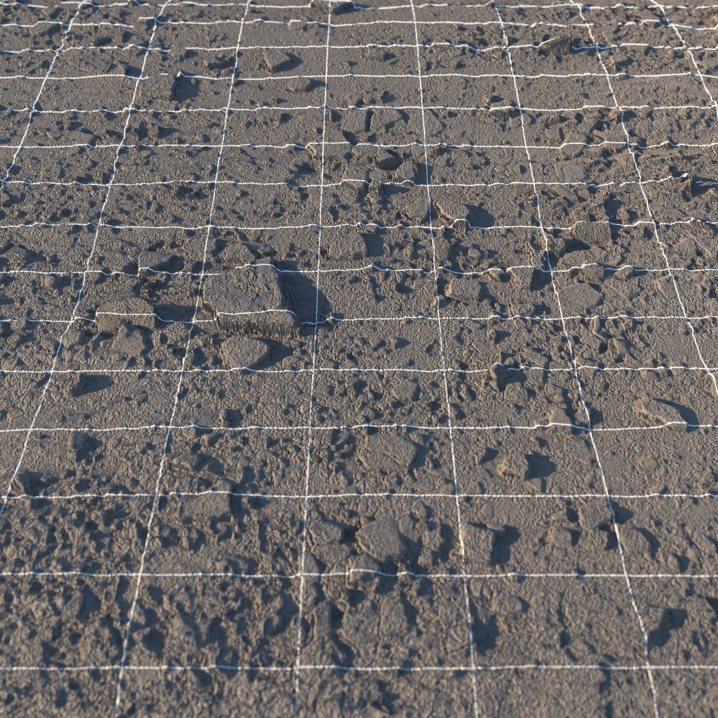 Rocky narrow road material Low-poly 3D model_8