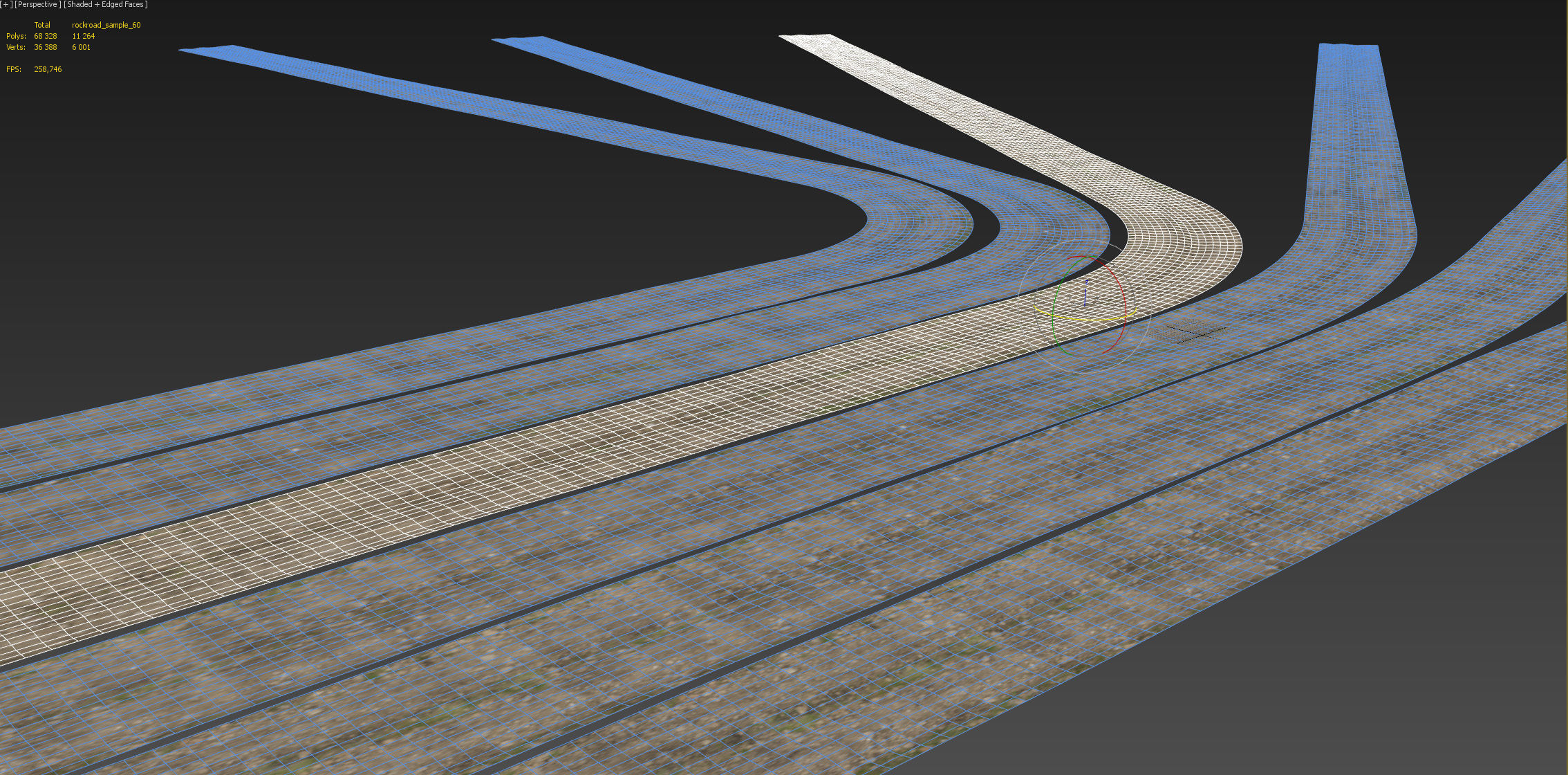 Rocky narrow road material Low-poly 3D model_11