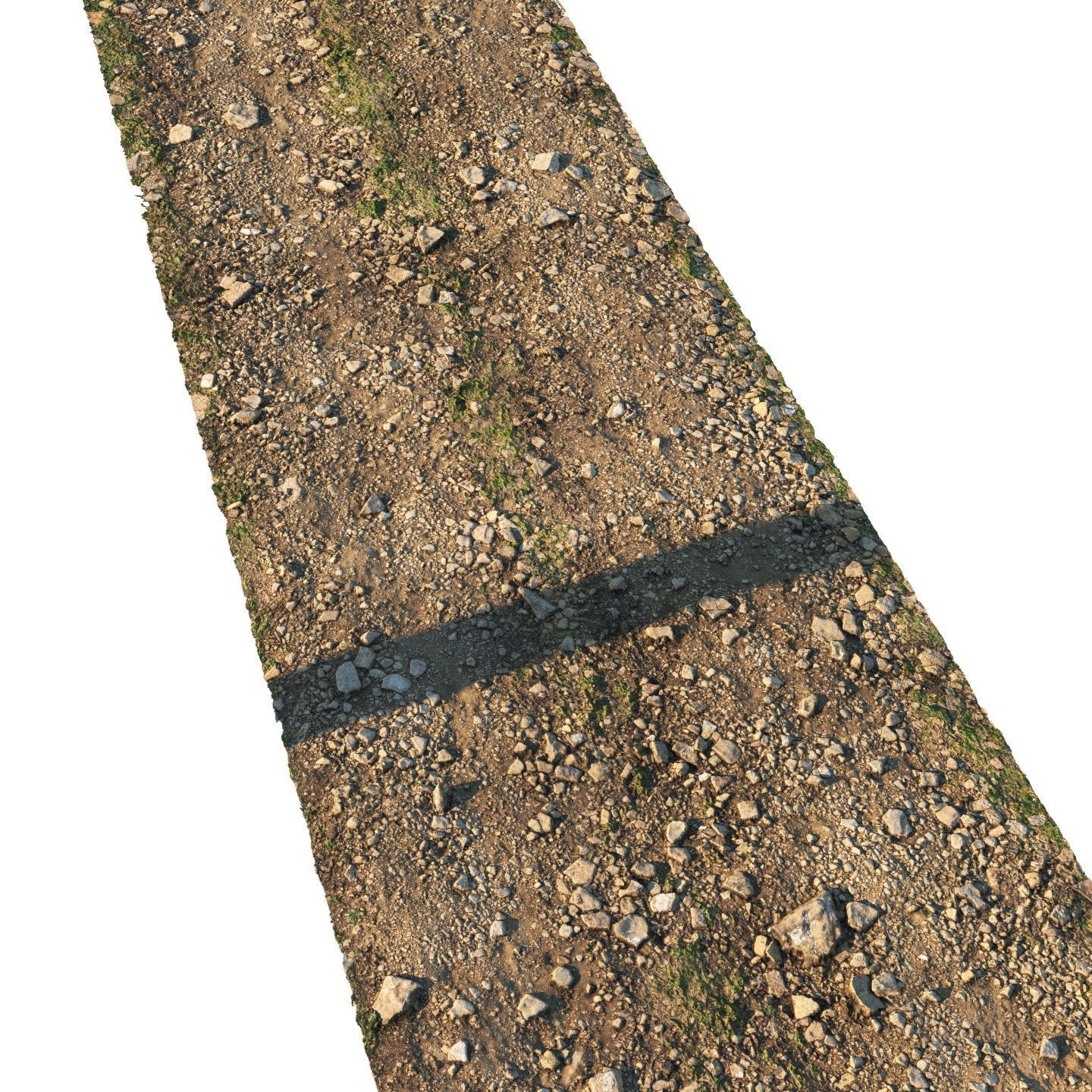 Rocky narrow road material Low-poly 3D model_4