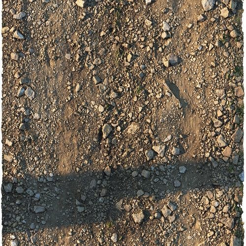  Rocky narrow road material Low-poly 3D model