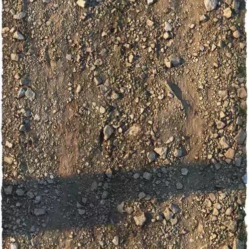  Rocky narrow road material Low-poly 3D model