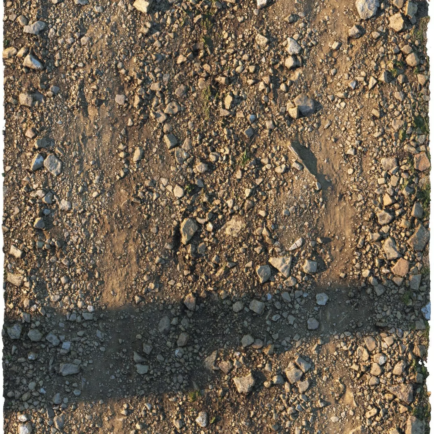 Rocky narrow road material Low-poly 3D model_0