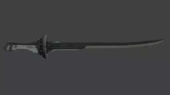Samurai Sword 4 - SciFi Dark Steel Blade