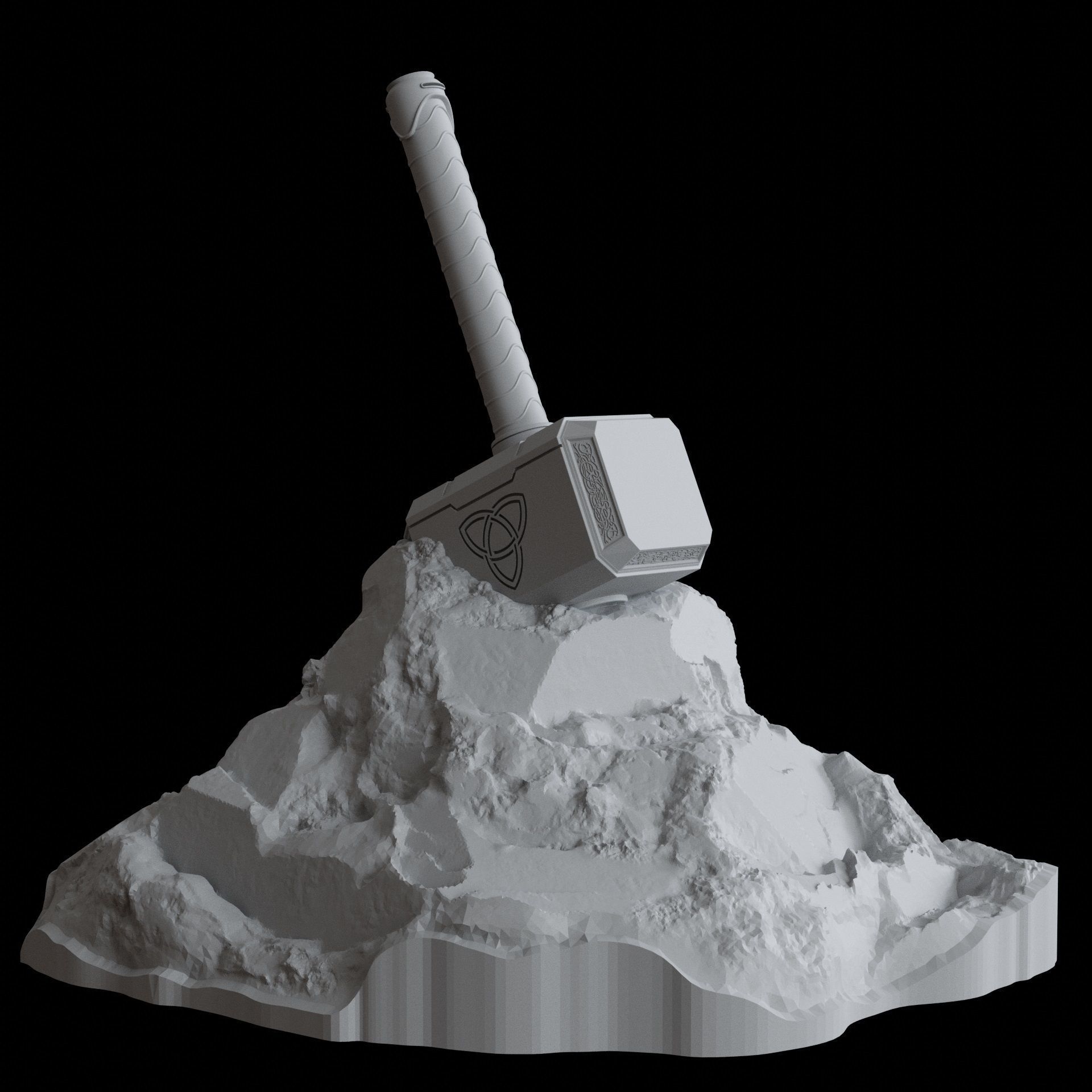 Mjolnir 3D print model_5