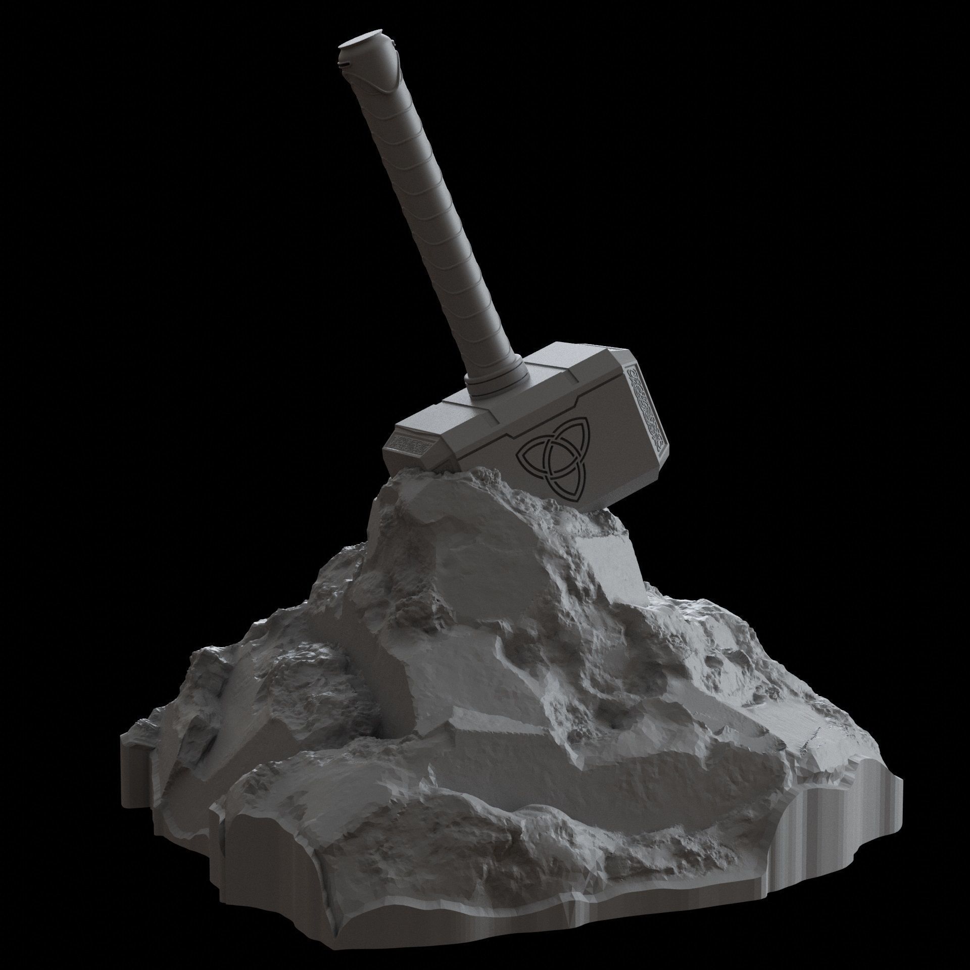 Mjolnir 3D print model_4
