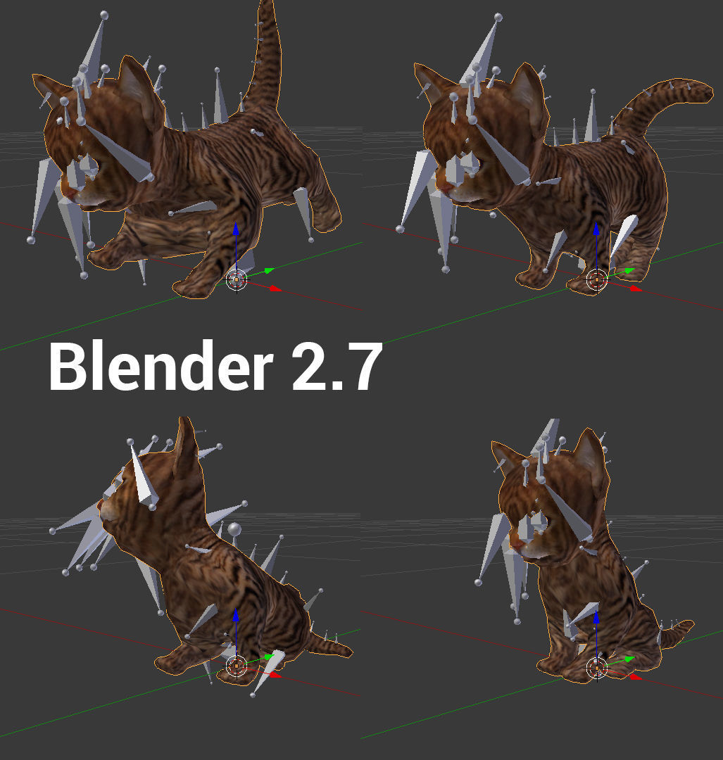 3D Cartoon Cat Animated Model Low-poly 3D model_12