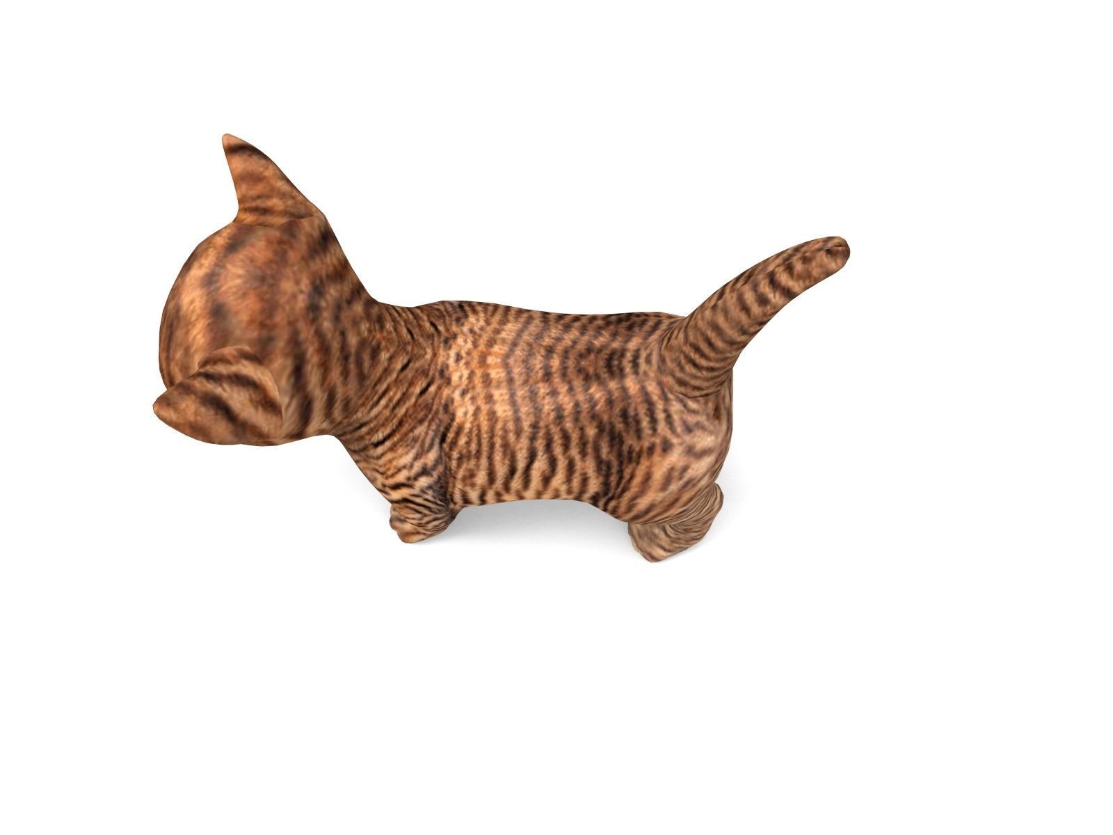 3D Cartoon Cat Animated Model Low-poly 3D model_3