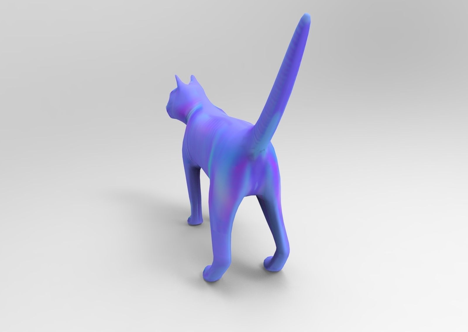 3D Cat animated Model low poly  Low-poly 3D model_22
